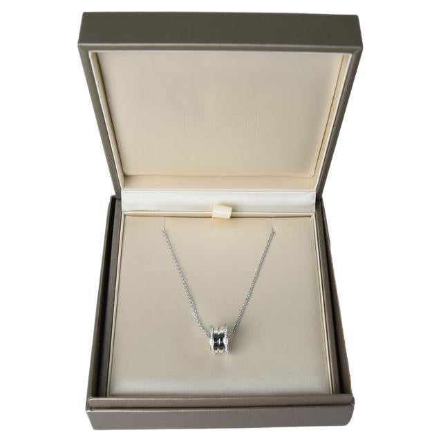 Bvlgari B. Zero Necklace Diamond Edge White Gold For Sale