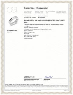 Bvlgari B Zero One Band Number 49 18 Karat White Gold Band Size 5