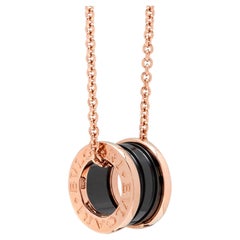 Bvlgari B-Zero rose gold and ceramic pendant model number 358050