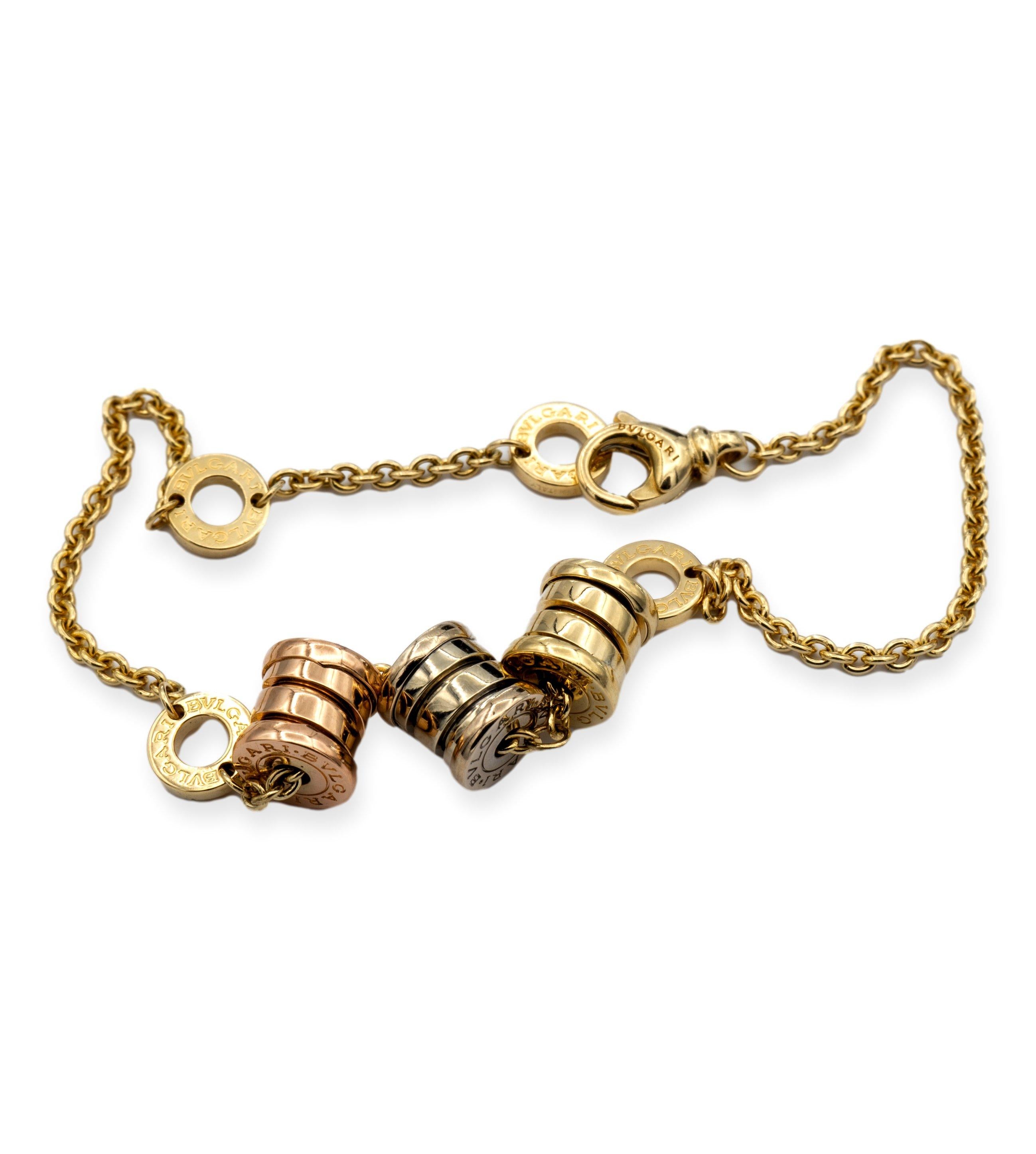 Women's Bvlgari B-Zero Three Elements 18k Gold Link Bracelet