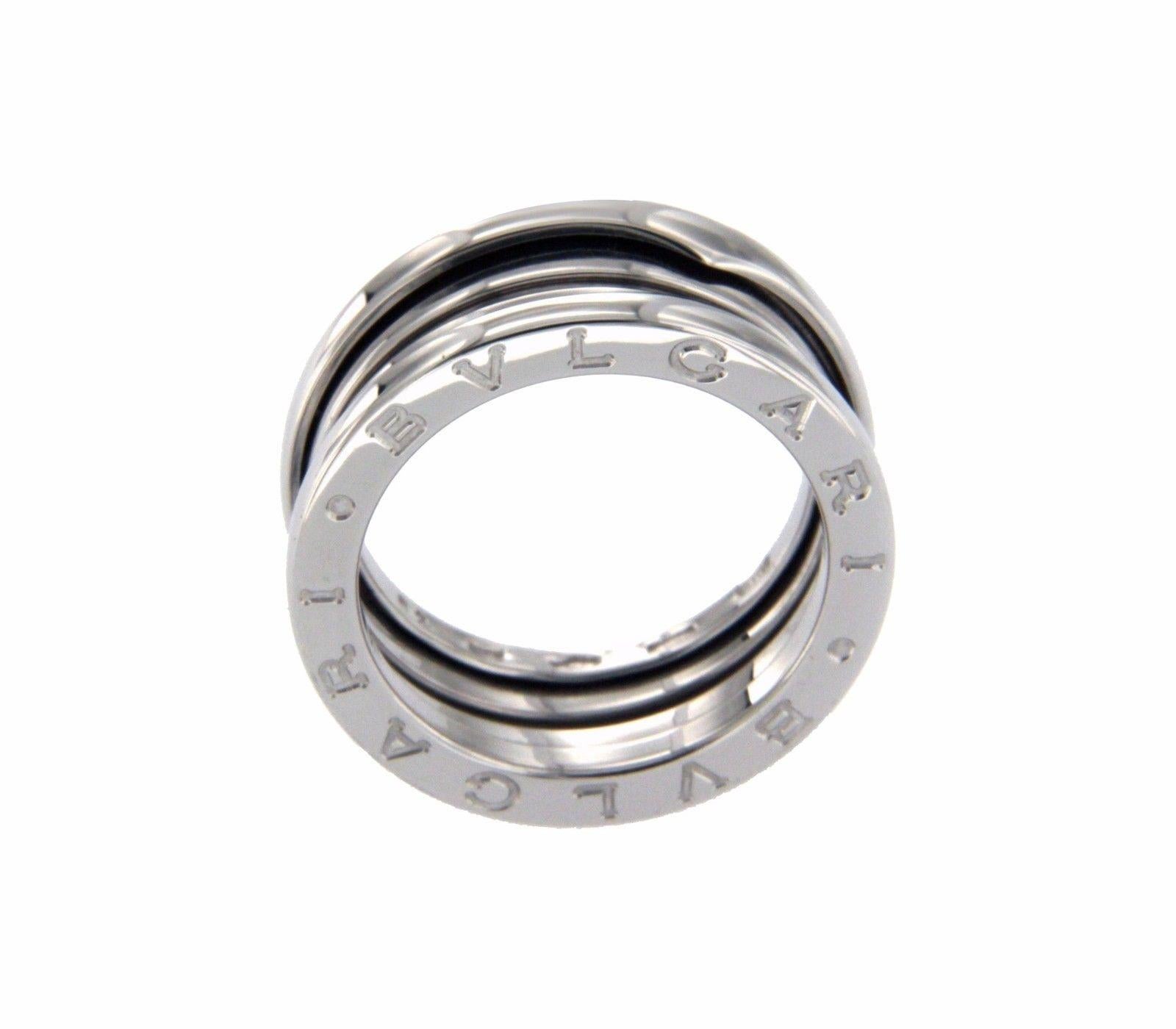 Type: Ring
Top: 8 mm
Band Width: 8 mm
Metal: White Gold
Metal Purity: 18K
Hallmarks: Bvlgari Italy 750 51
Total Weight: 9.2 Grams
Stone Type: None
Condition: Pre-owned
Stock Number: U319
