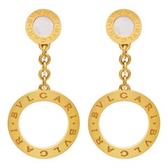 Bvlgari B. Zero1, 18 Karat Yellow Gold Drop Open Circle LeverbacK  Earrings