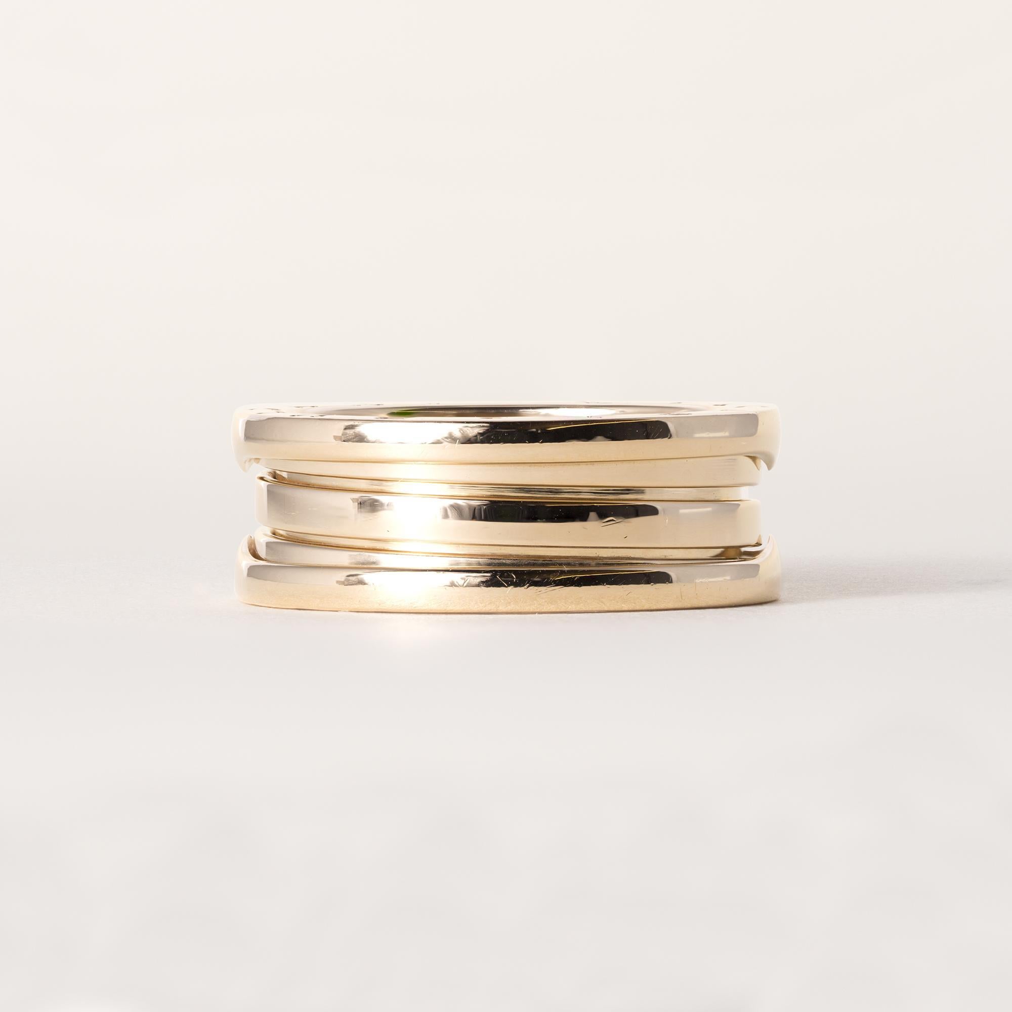 Contemporain Bvlgari B. Zero1 Or Jaune 18K Bague pour Homme en vente