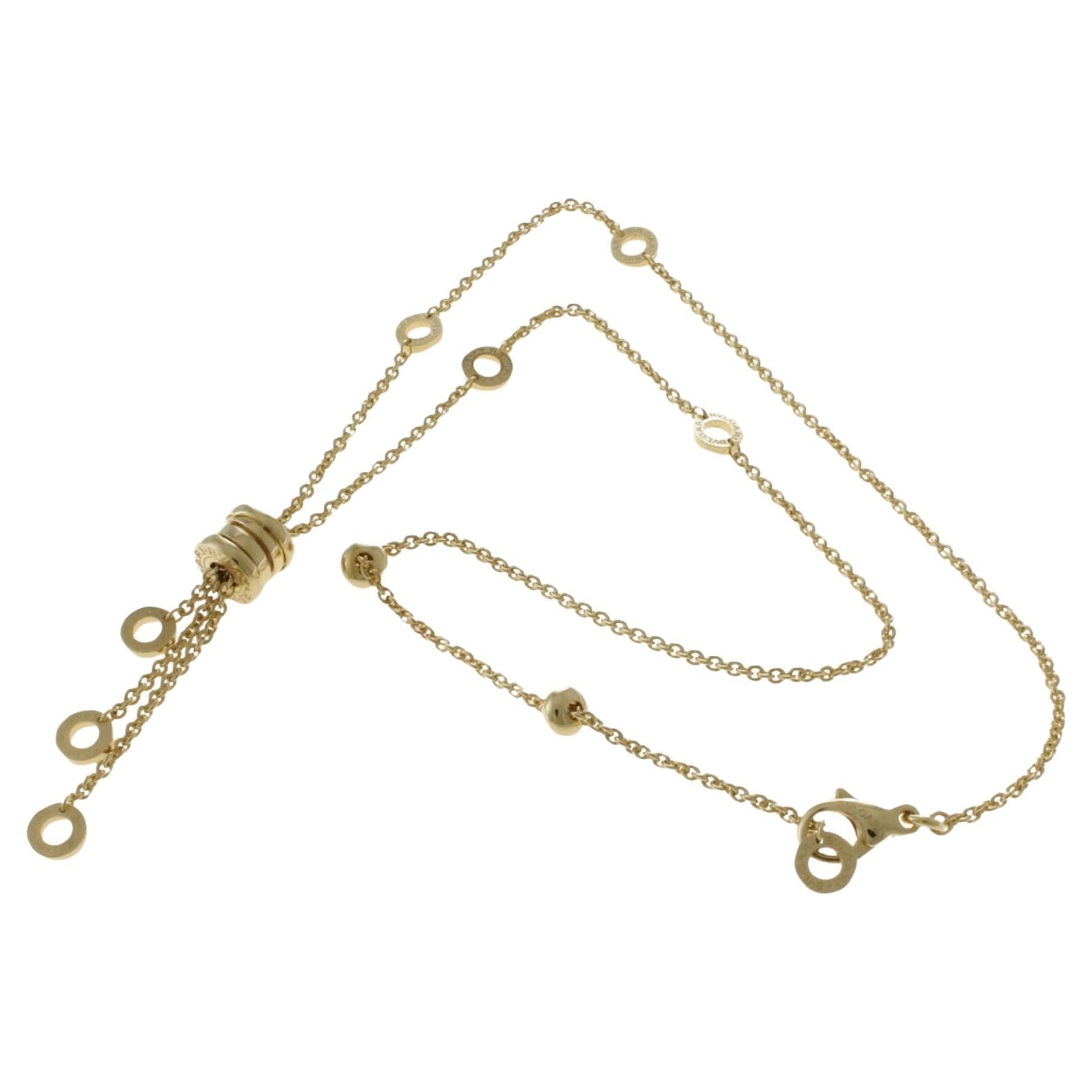 Bvlgari B-Zero.1 B Zero One Element Necklace in 18K Yellow Gold For Sale