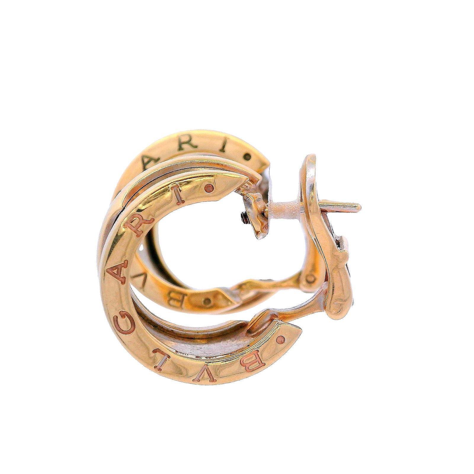 Femenino o masculino Bvlgari B Zero1 Hoop Earrings in 18kt yellow Gold en venta