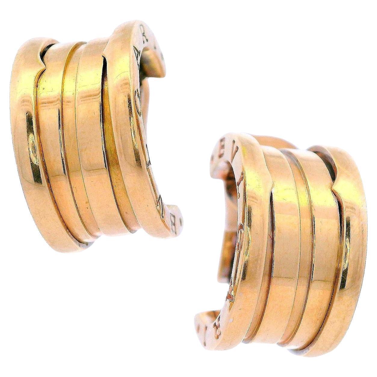 Bvlgari B Zero1 Hoop Earrings in 18kt yellow Gold