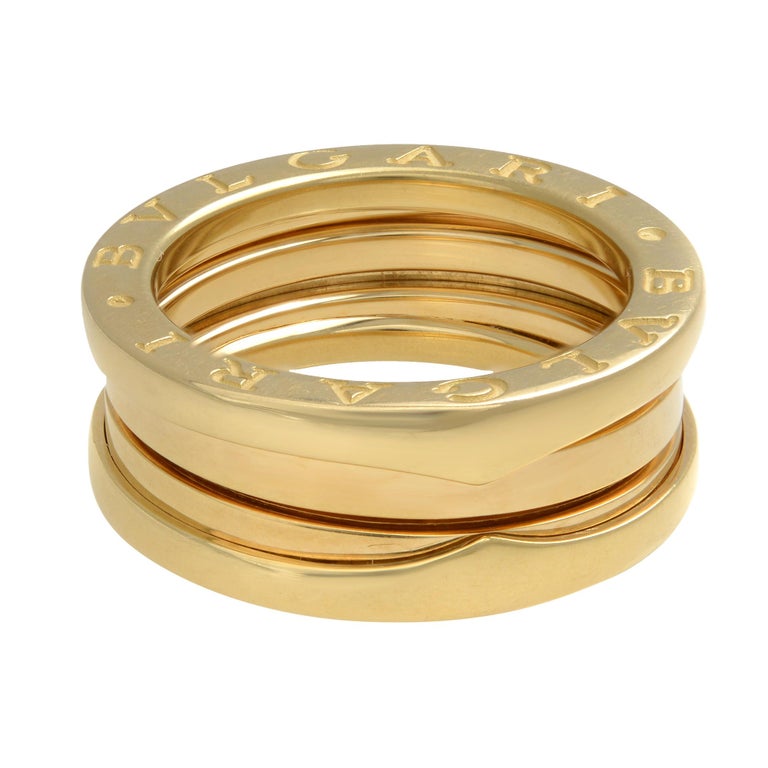 Modern Bvlgari B Zero1 Ladies Ring 18k Yellow Gold