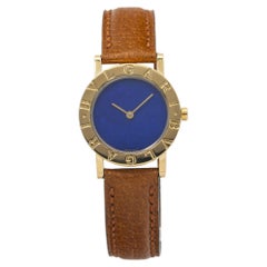 Bvlgari BB 26 DGL 18k Yellow Gold Lapis Dial Quartz MINT Ladie's Watch 26mm