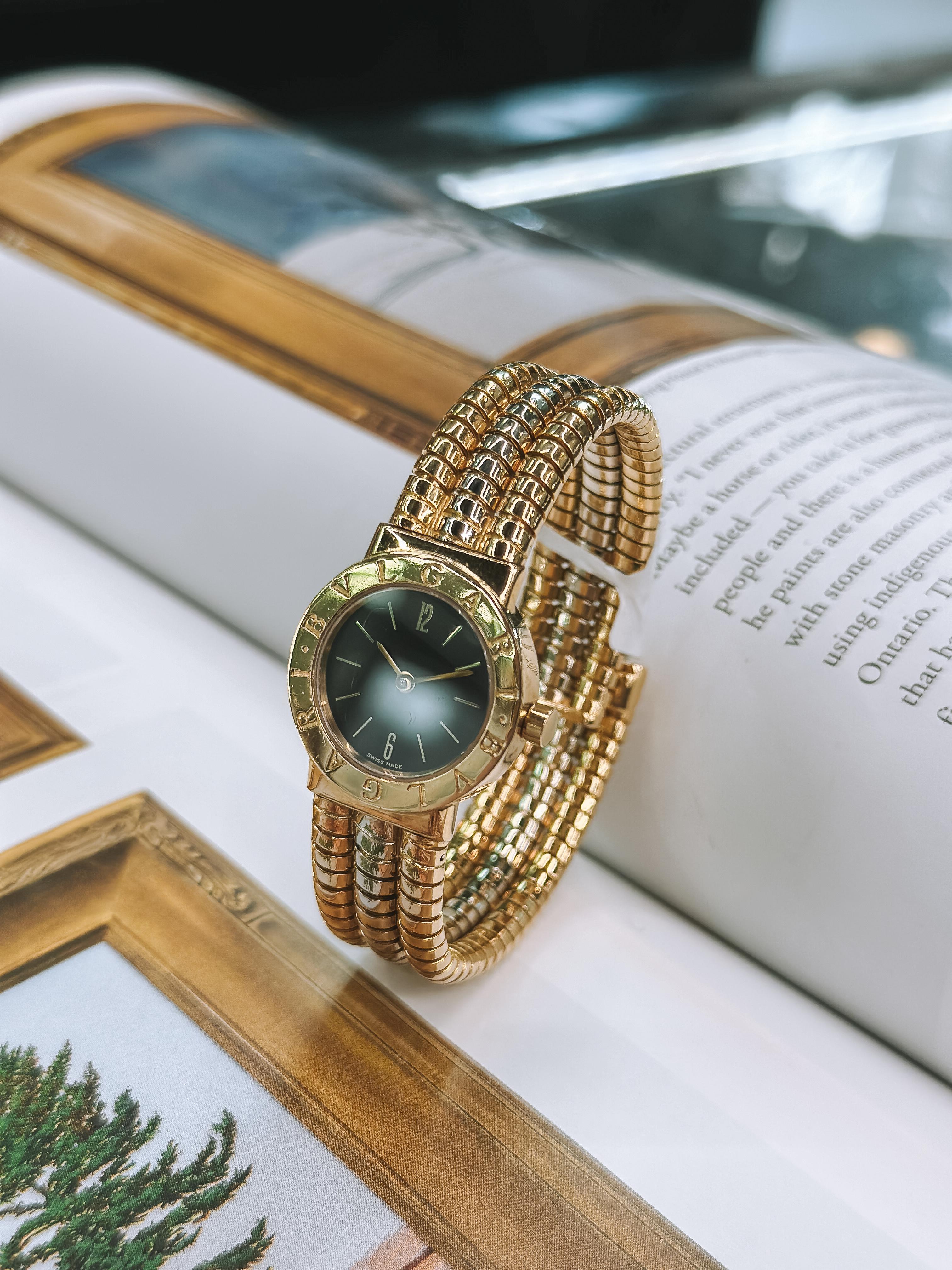 Bvlgari BB232T Tubogas Multi Gold Serpenti Round Dial Watch 5