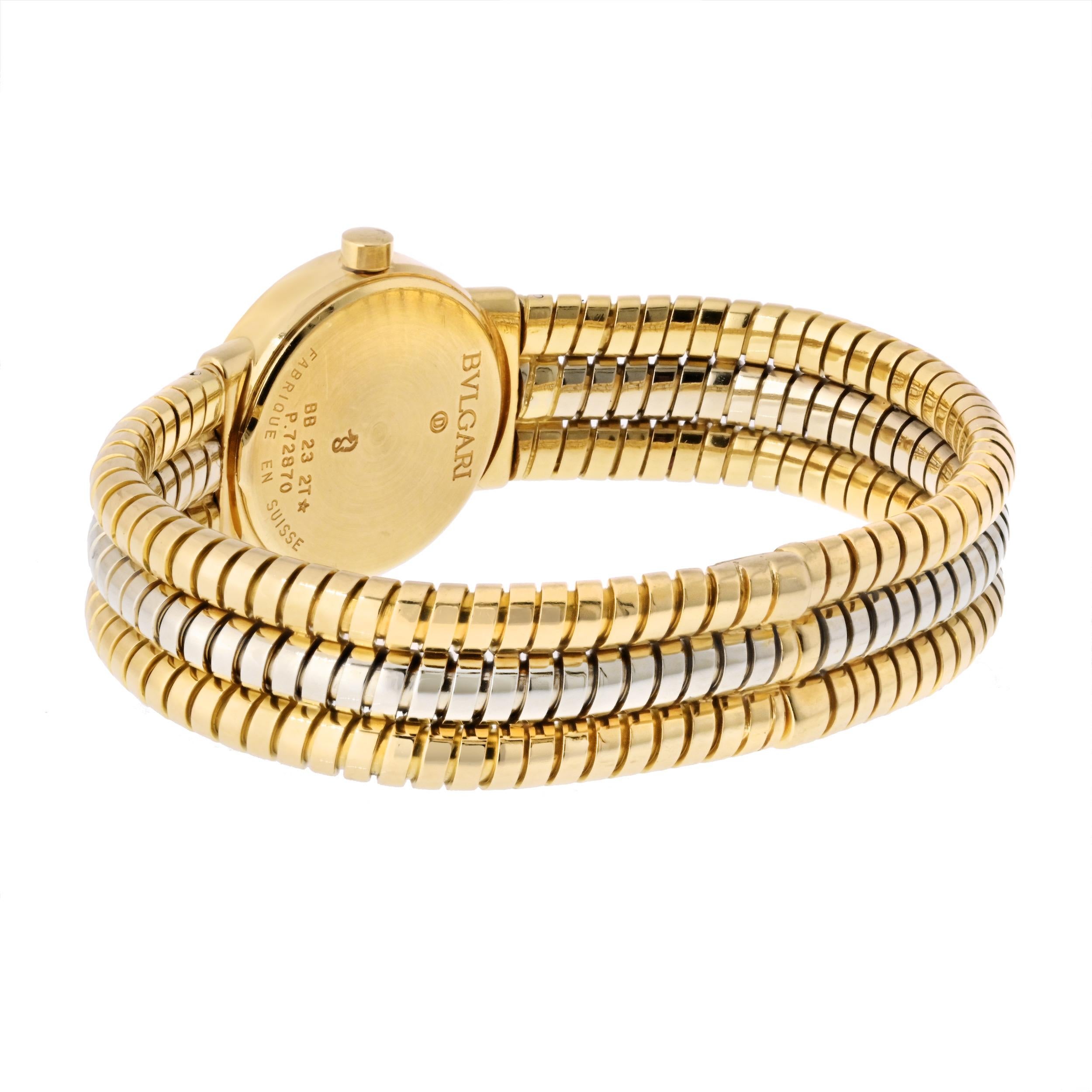 Women's or Men's Bvlgari BB232T Tubogas Multi Gold Serpenti Round Dial Watch
