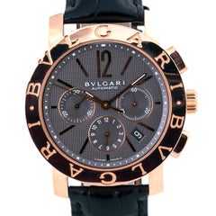 Bvlgari BBP42GLCH Limited Gray Dial Automatic 18K Rose Gold Box & Paper