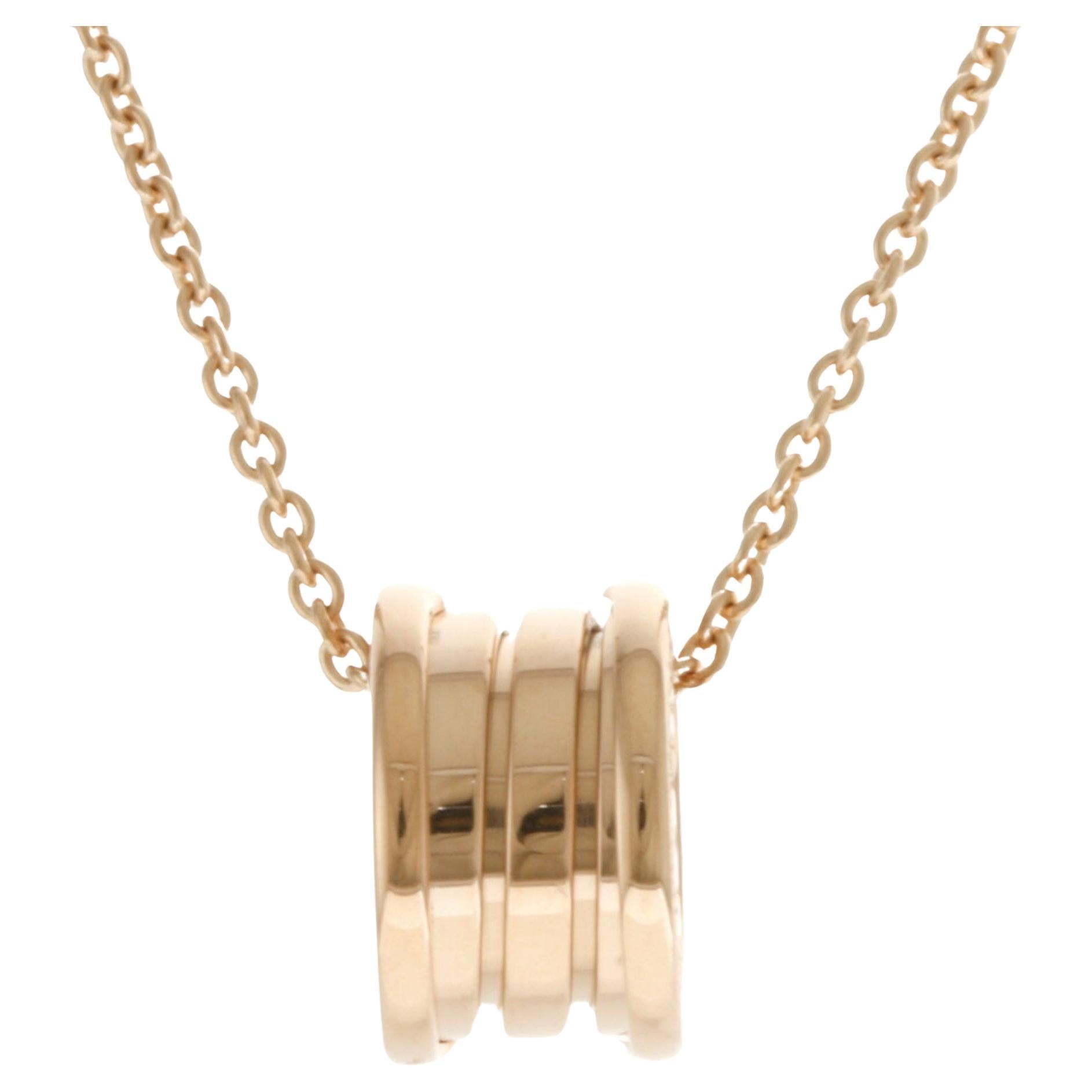 Bvlgari Be Zero One Necklace in 18K Pink Gold For Sale