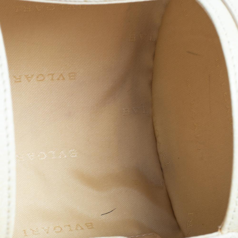 Bvlgari Beige Canvas and Leather Cylinder Bag 2