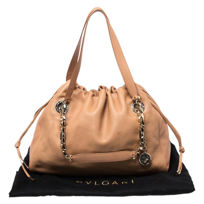 Bvlgari Beige Leather Bonton Tote 5