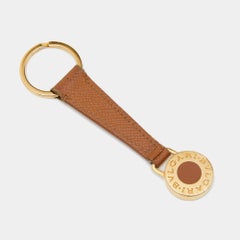 Bvlgari Beige Leather Bvlgari Key Ring