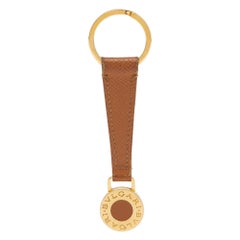 Bvlgari Beige Leather Bvlgari Key Ring