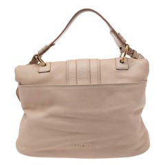 Bvlgari Beige Leather Leoni Shoulder Bag