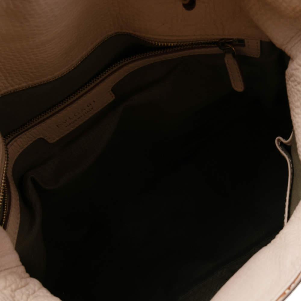 Bvlgari Beige Leather Leoni Shoulder Bag 1