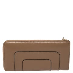 Bvlgari Beige Leather Serpenti Forever Wallet