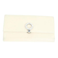 BVLGARI Beige Logo Long Wallet 8mj918