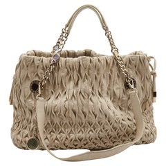Bvlgari Beige Quilted Leather Monette Tote