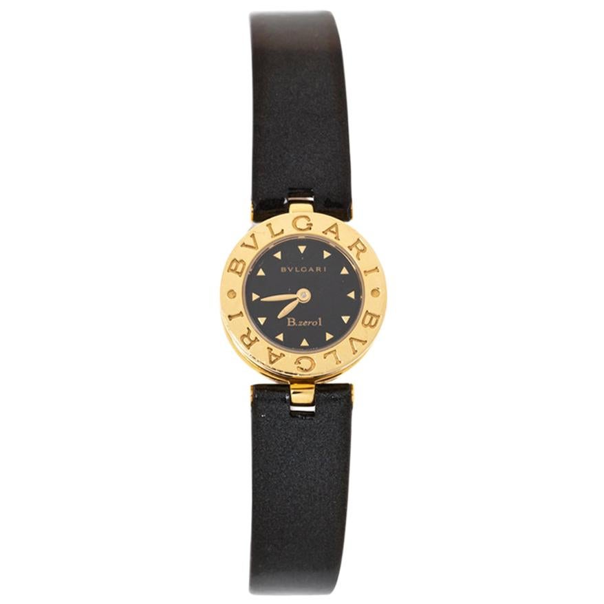 Bvlgari Black 18K Yellow Gold B.Zero1 BZ 22 G Women's Wristwatch 22 MM