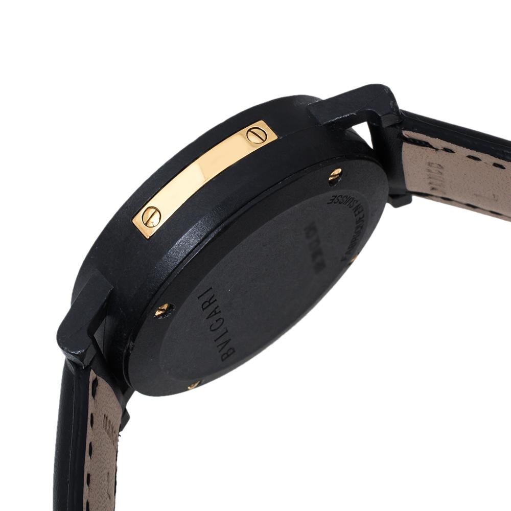 Bvlgari Black Carbongold Chronograph BB38CLCH Women's Wristwatch 38MM 4
