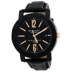 Bvlgari Black Carbongold Via Dei Condotti 10 Roma Men's Wristwatch 40 mm