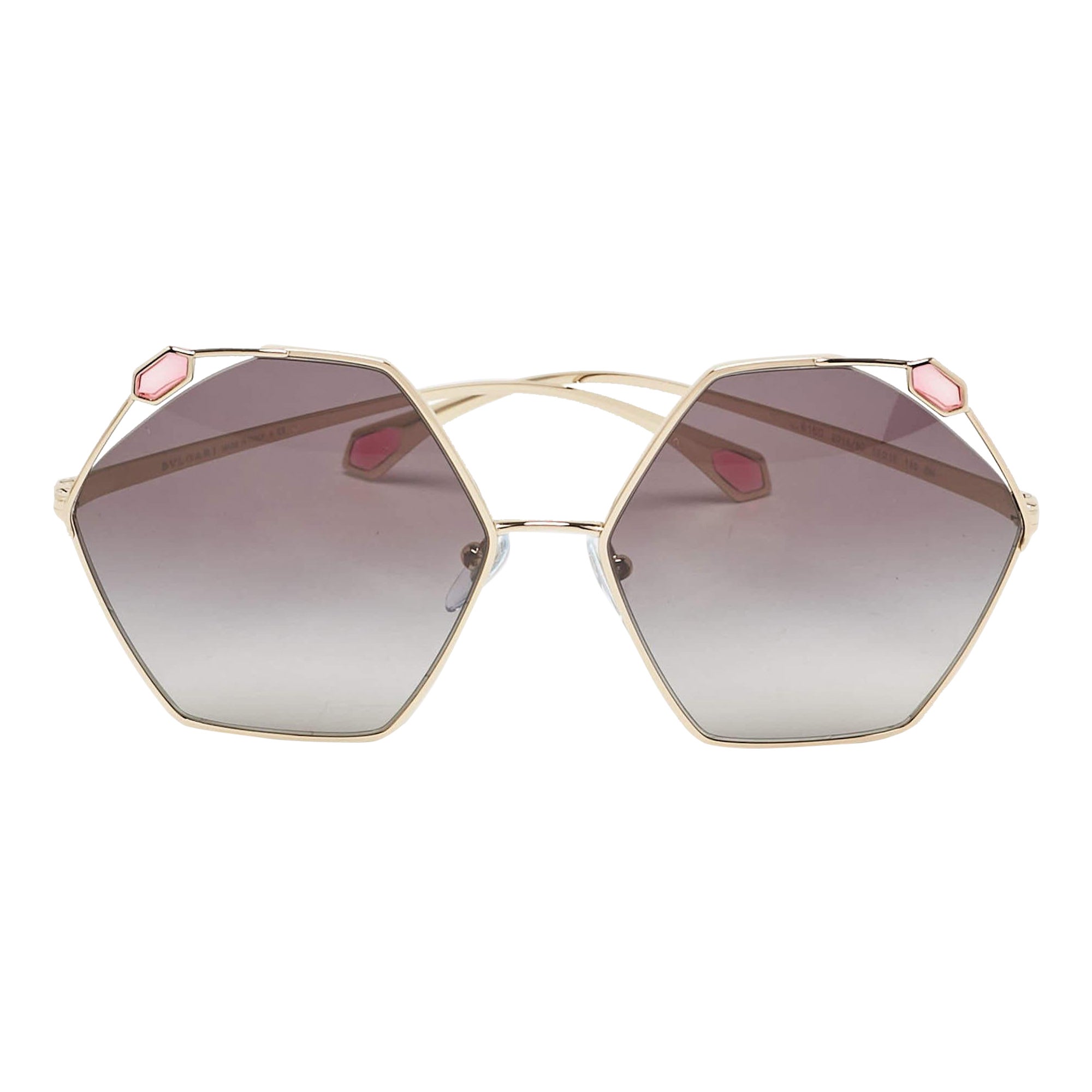 Bvlgari Black Gradient 6160 Serpenti Hexagonal Sunglasses