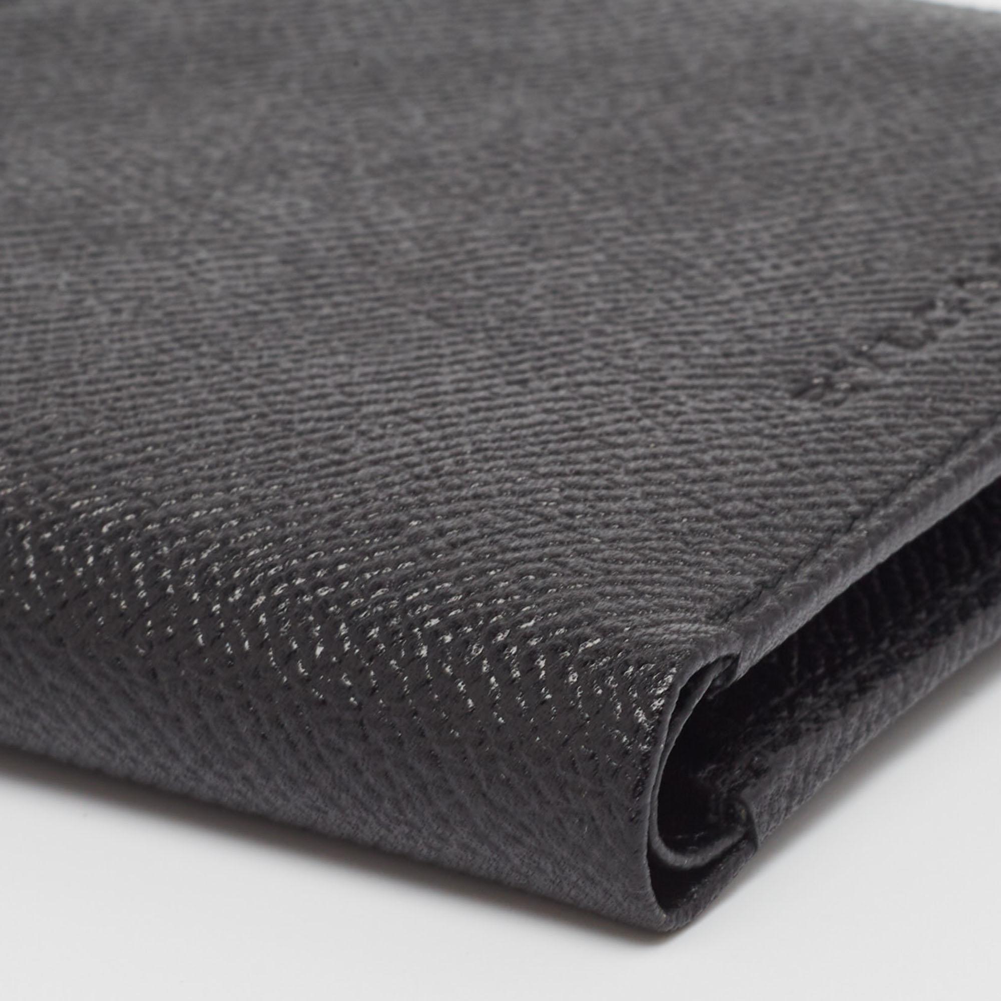 Bvlgari Black Grained Leather Bifold Wallet 2