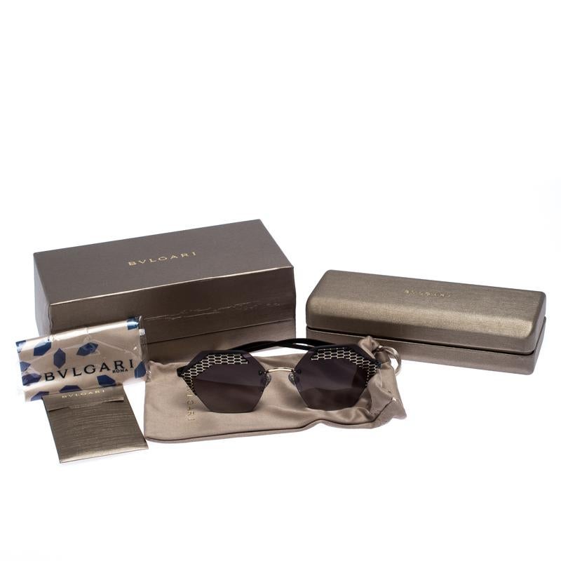 Bvlgari Black/Grey Gradient 6103 Serpenteyes Geometric Sunglasses 2