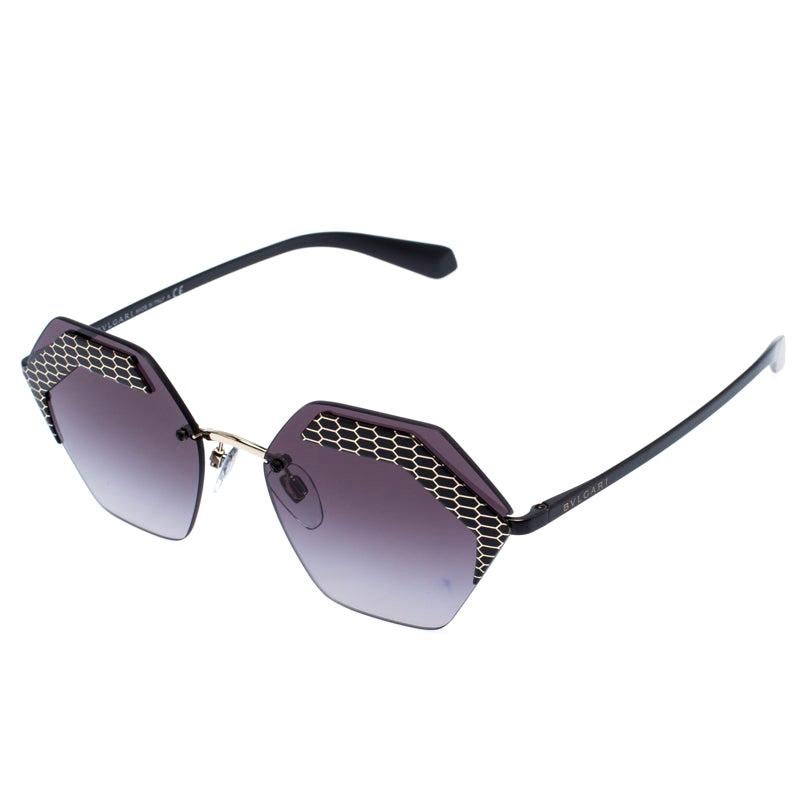 Bvlgari Black/Grey Gradient 6103 Serpenteyes Geometric Sunglasses