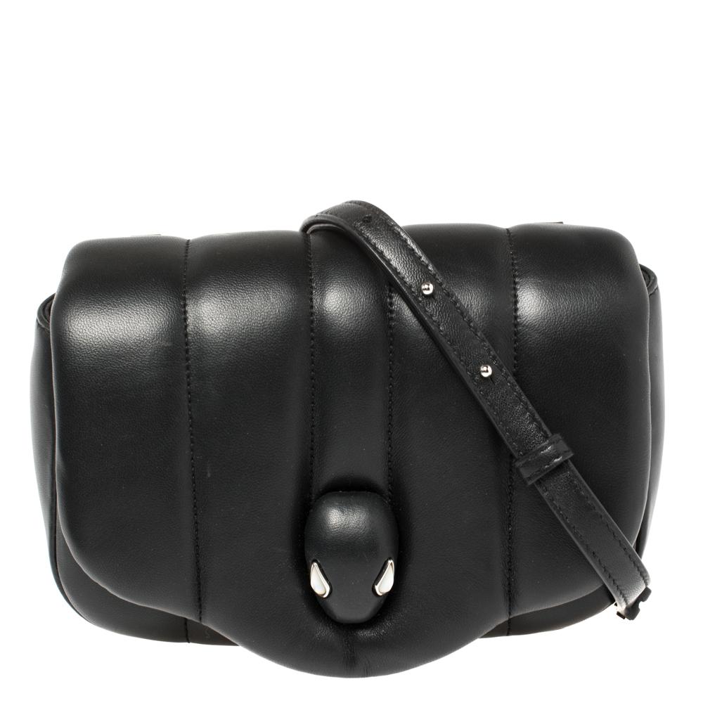 Bvlgari Black Leather Ambush Belt Bag In Good Condition In Dubai, Al Qouz 2
