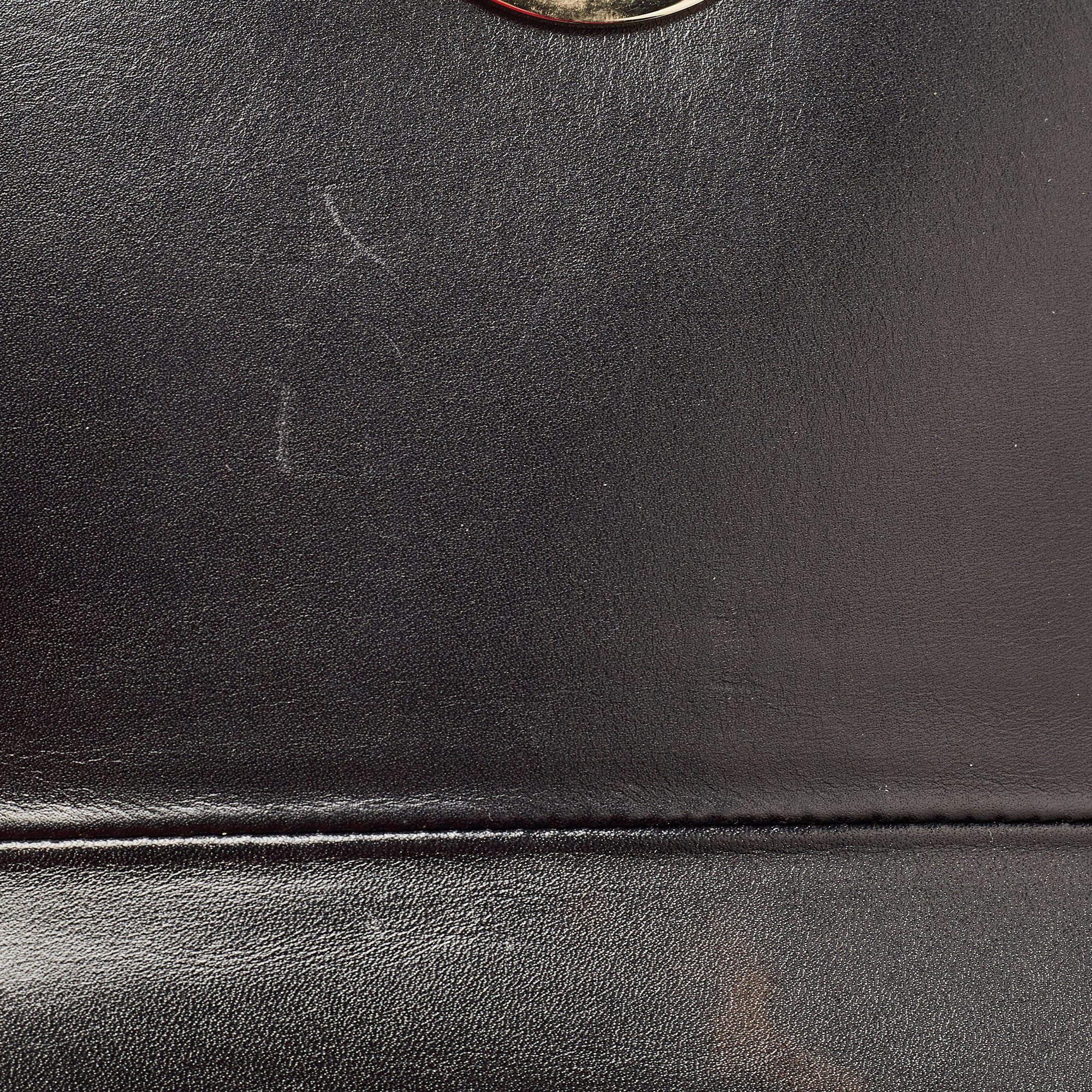 Bvlgari Black Leather and Perspex Small Flap Cover Shoulder Bag 6