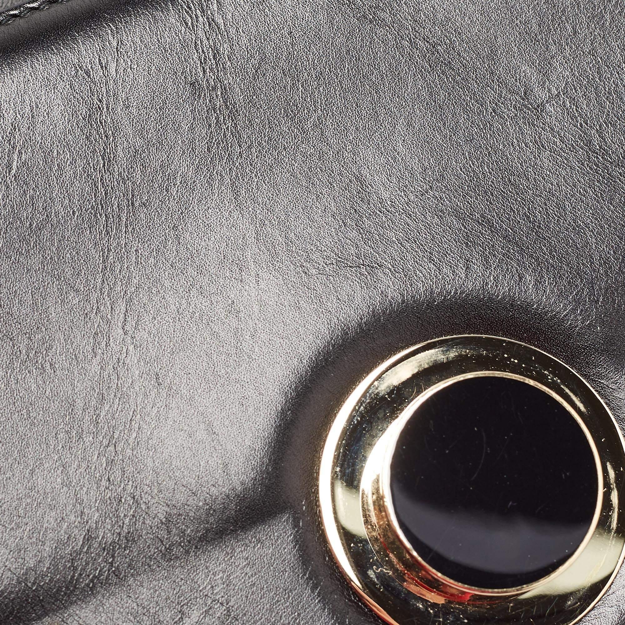 Bvlgari Black Leather and Perspex Small Flap Cover Shoulder Bag 8