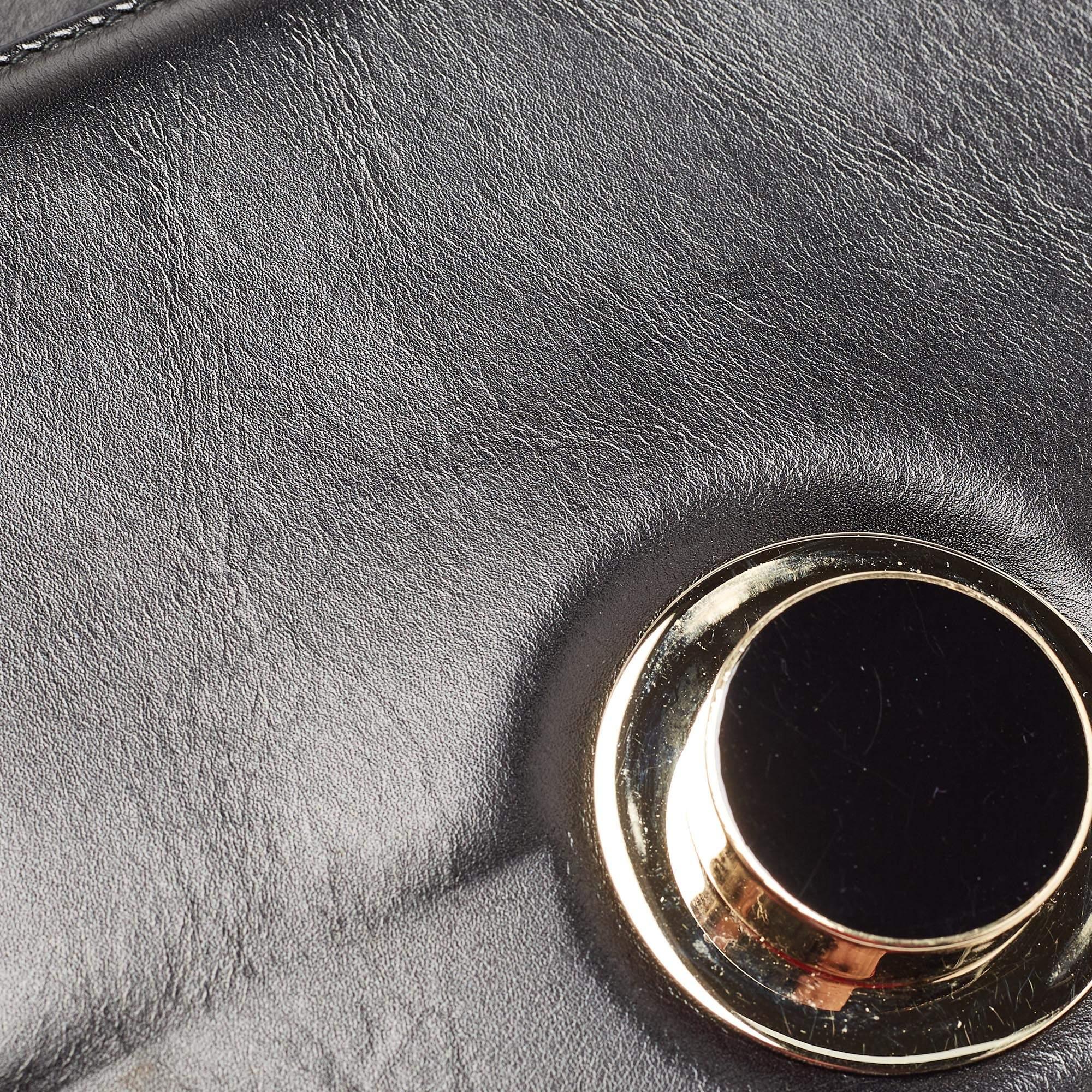 Bvlgari Black Leather and Perspex Small Flap Cover Shoulder Bag 9