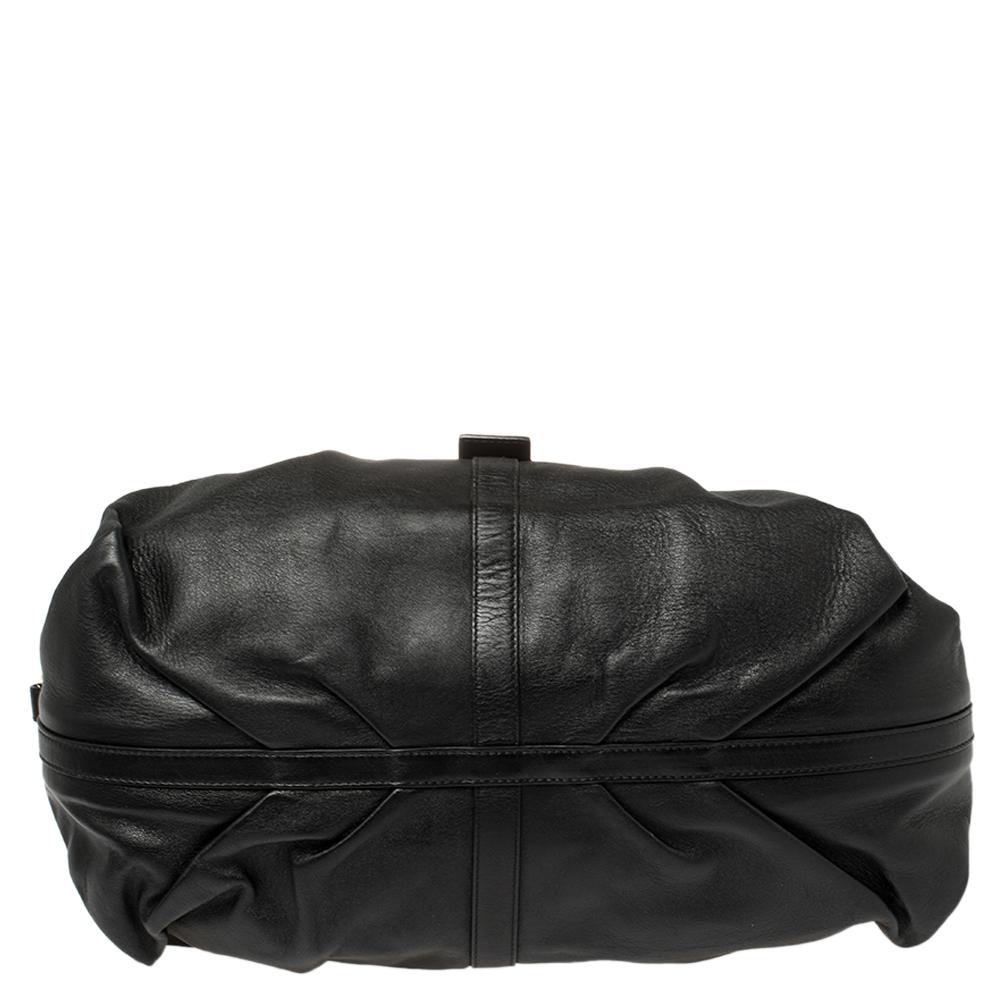 Bvlgari Black Leather Chandra Hobo 1