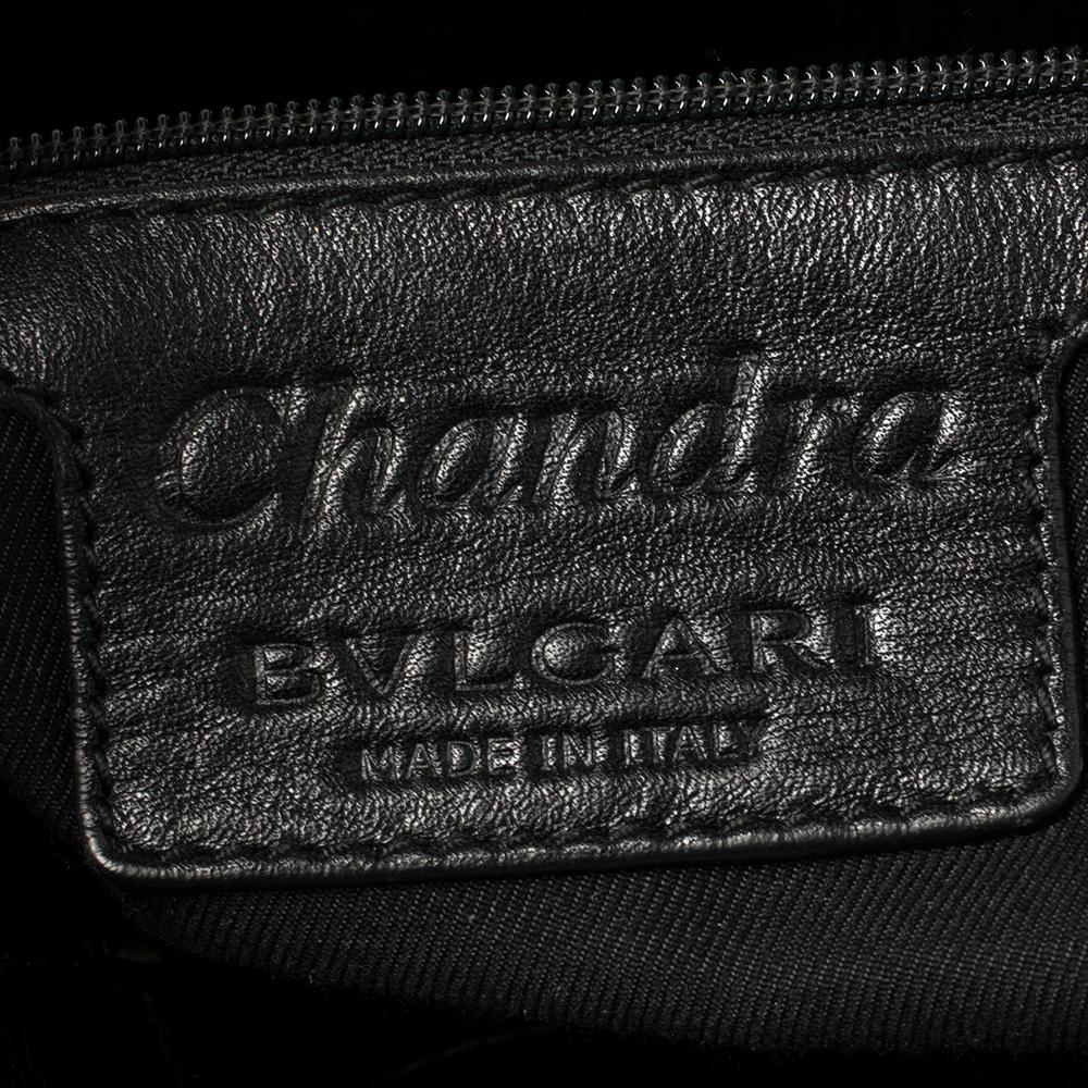 Bvlgari Black Leather Chandra Hobo 2