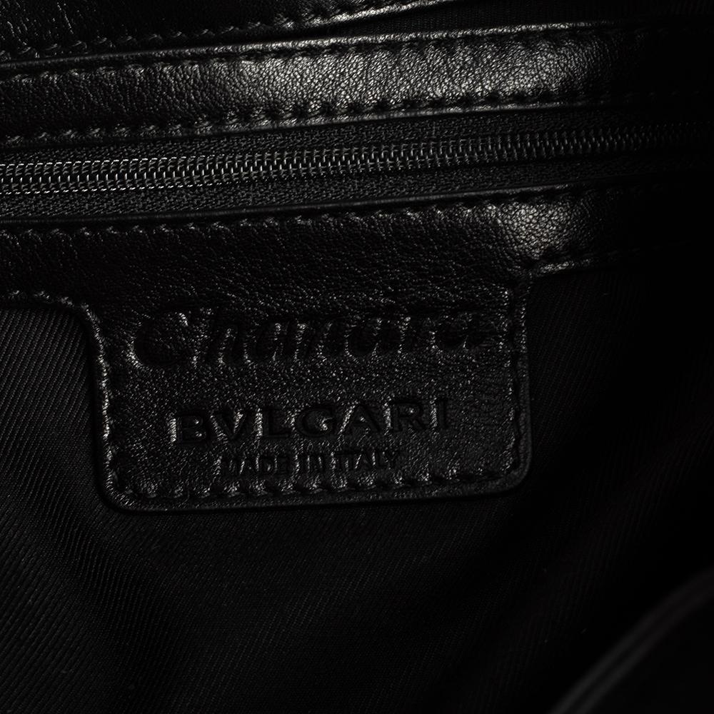 Women's Bvlgari Black Leather Chandra Hobo