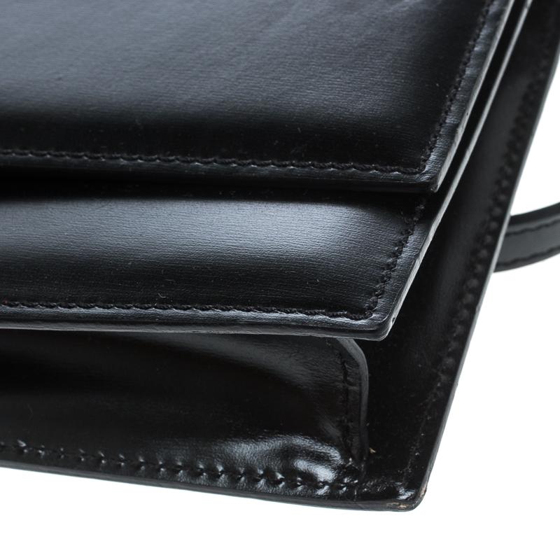 Bvlgari Black Leather Clutch Bag 1
