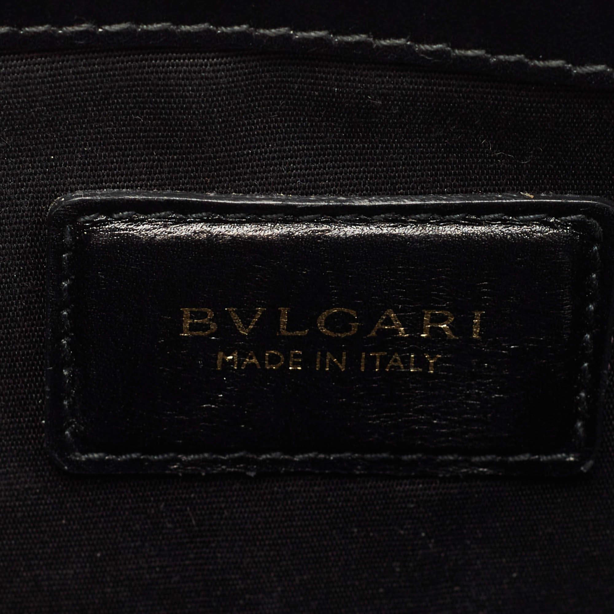 Bvlgari Black Leather Fiore Perspicio Shoulder Bag 5