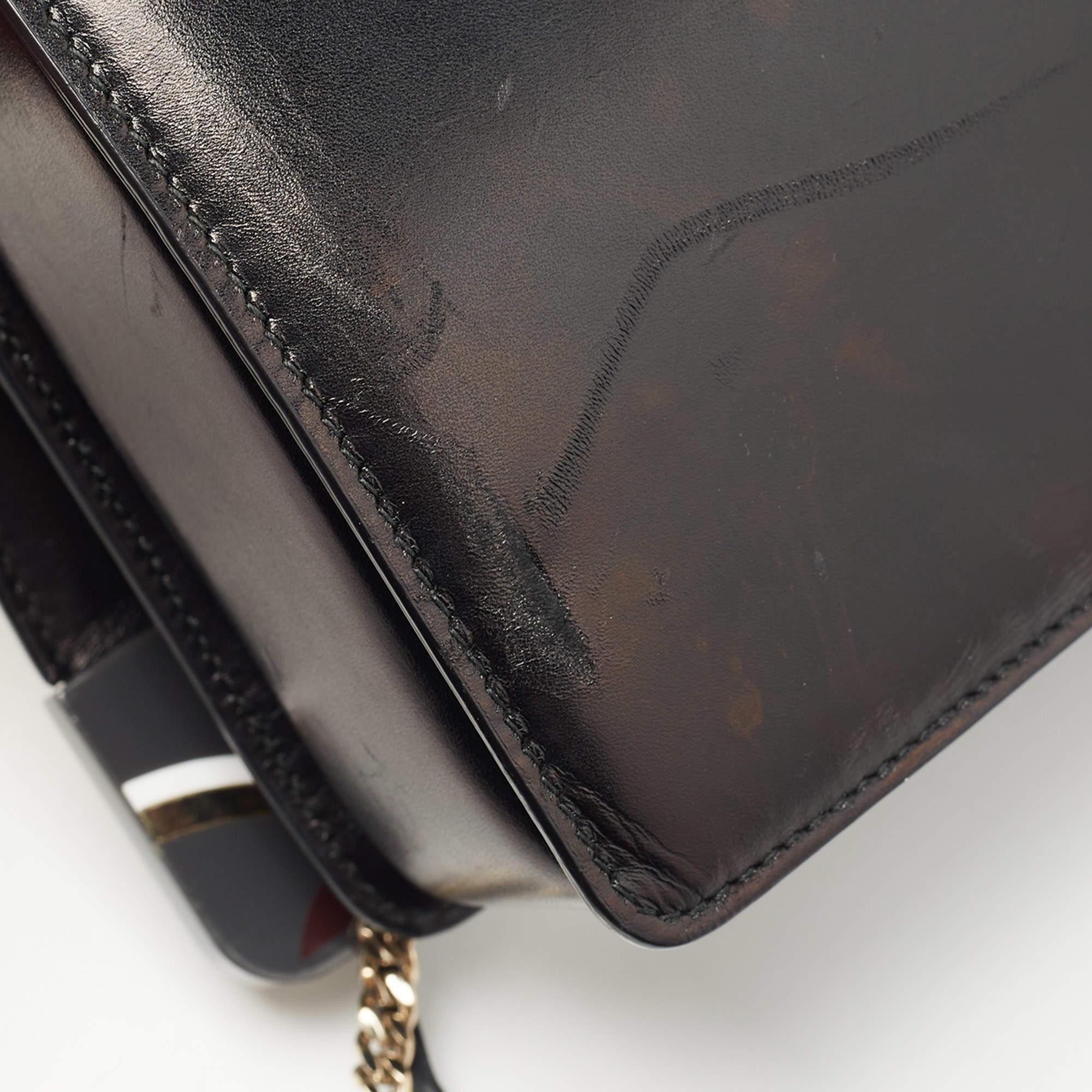 Bvlgari Black Leather Fiore Perspicio Shoulder Bag 8