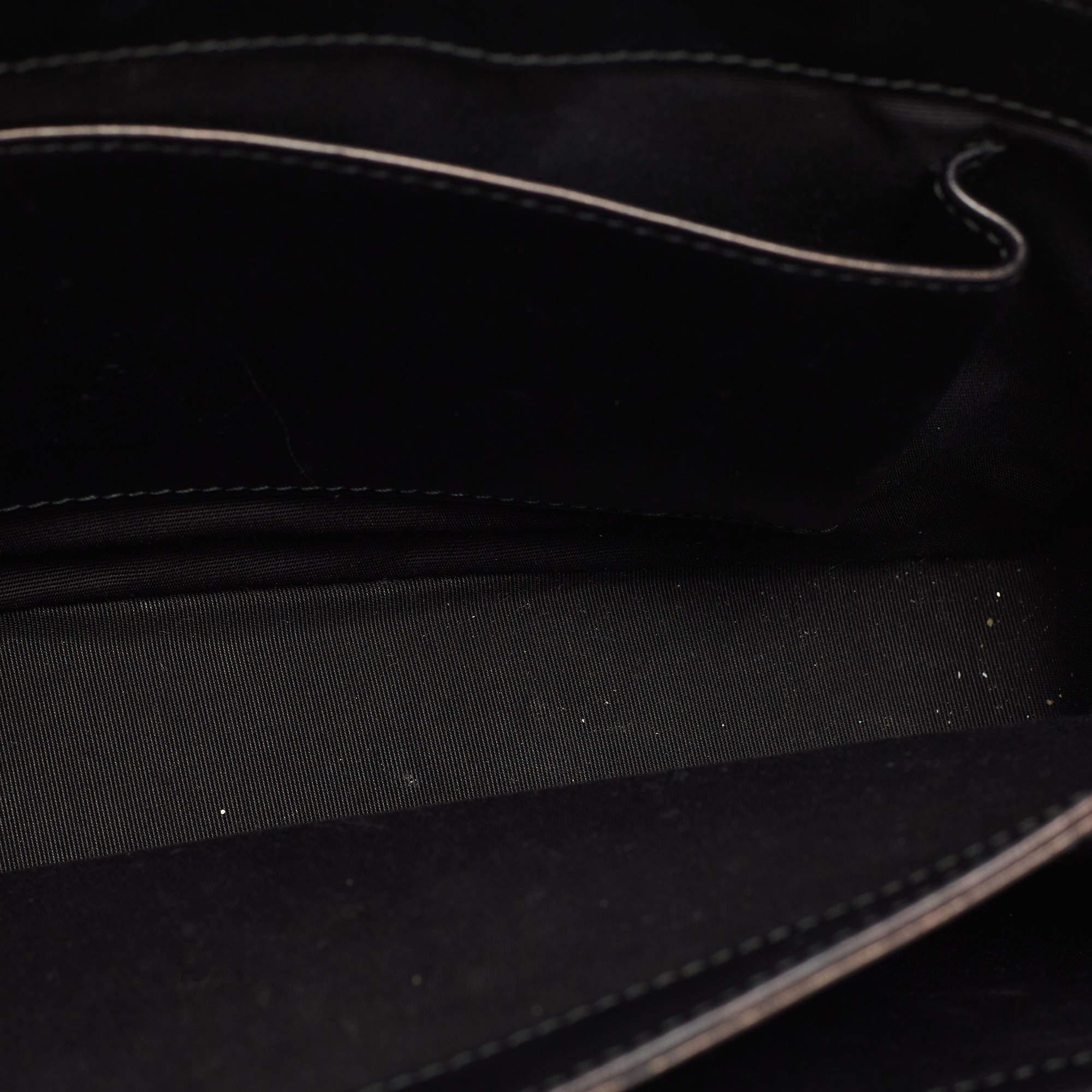 Bvlgari Black Leather Fiore Perspicio Shoulder Bag 2