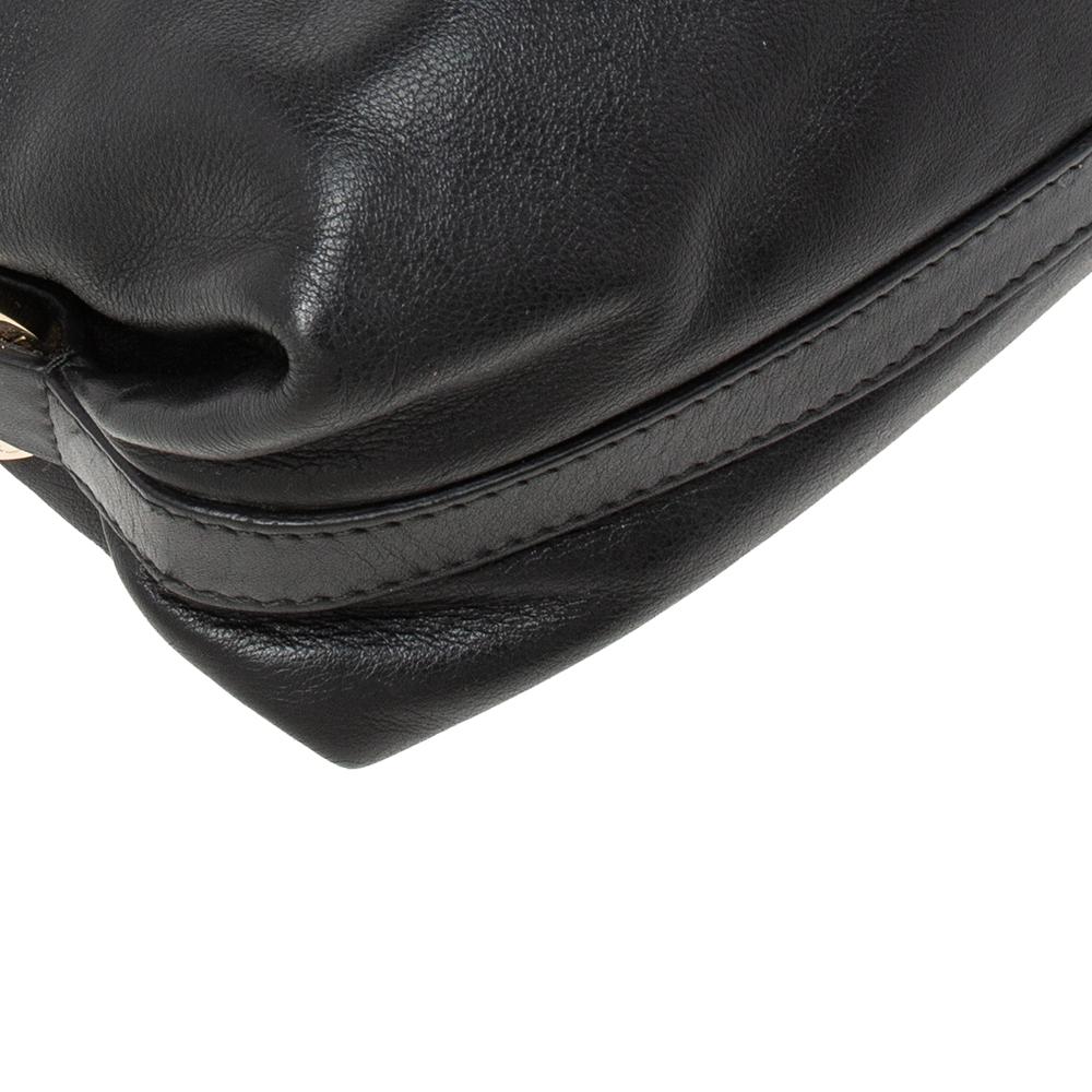 Bvlgari Black Leather Flap Shoulder Bag 2