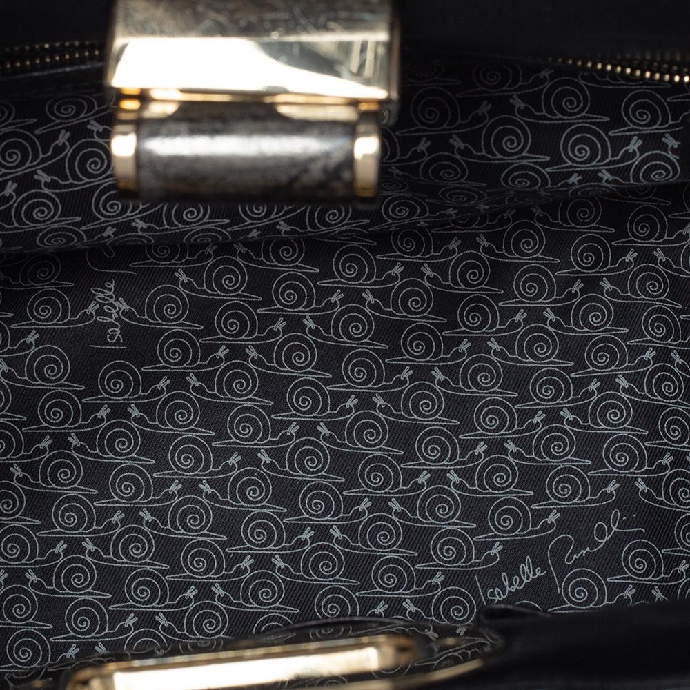 Bvlgari Black Leather Isabella Rossellini Top Handle Bag 1
