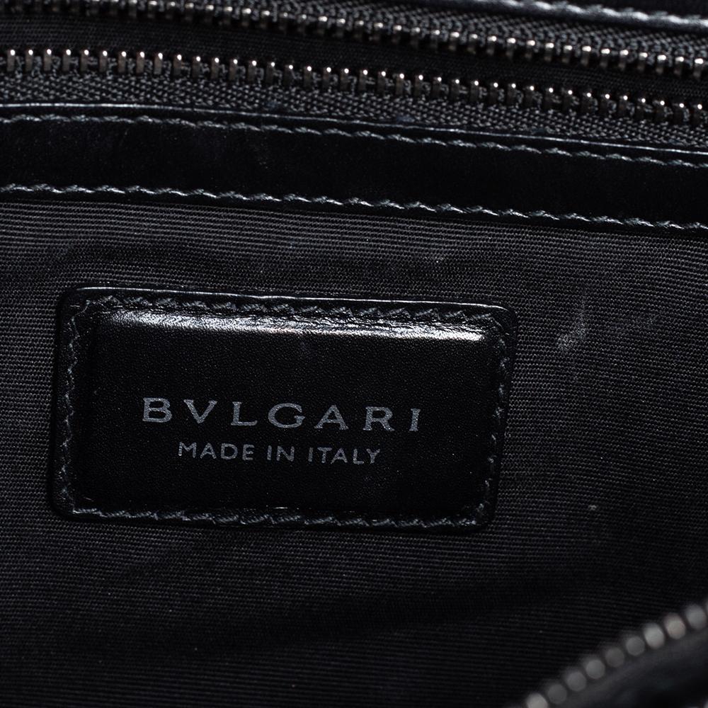 Bvlgari Black Leather Large Plisse Serpenti Forever Shoulder Bag 1
