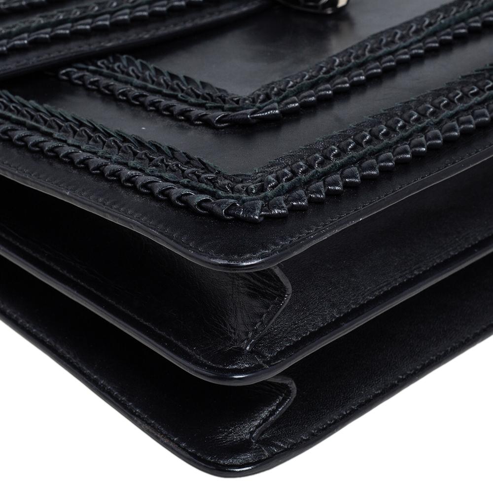 Bvlgari Black Leather Large Plisse Serpenti Forever Shoulder Bag 4