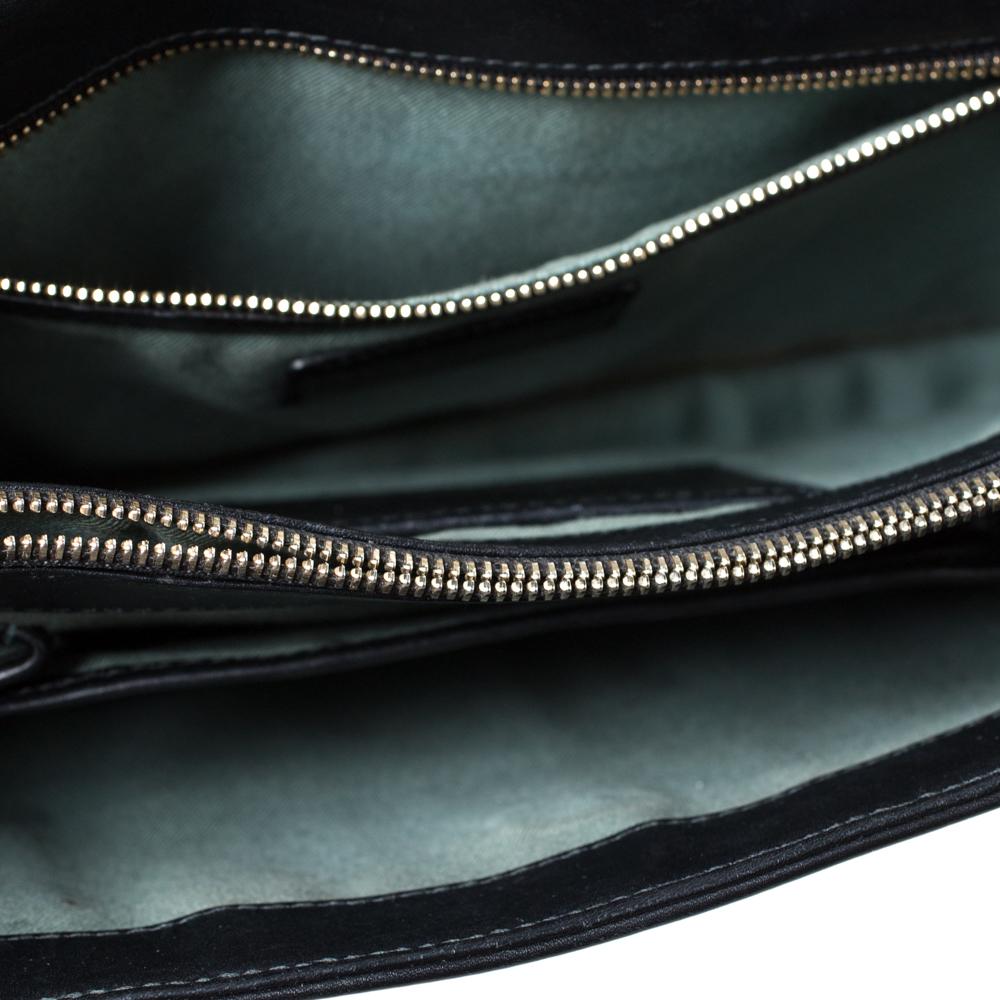 Bvlgari Black Leather Medium Serpenti Forever Flap Shoulder Bag 4