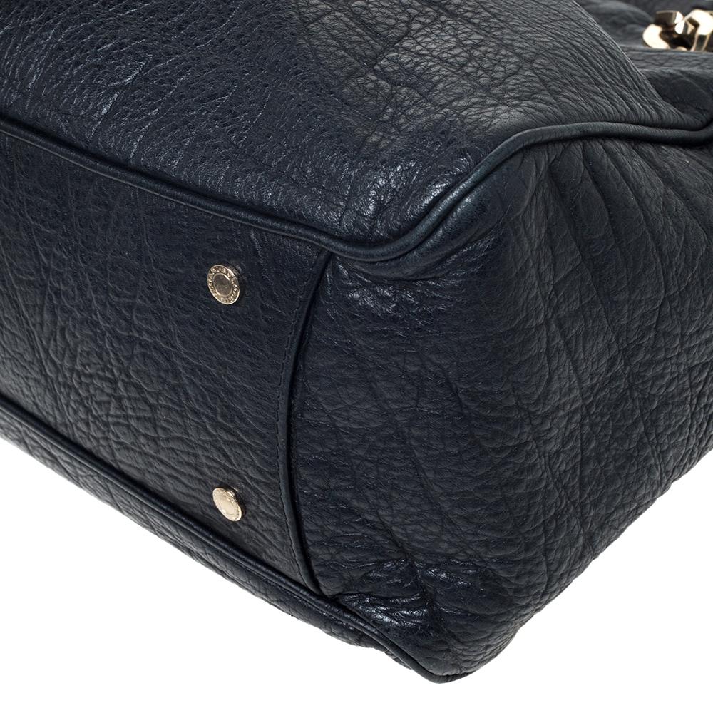 Bvlgari Black Leather Monete Tote 3