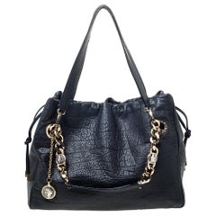 Bvlgari Black Leather Monete Tote at 1stDibs